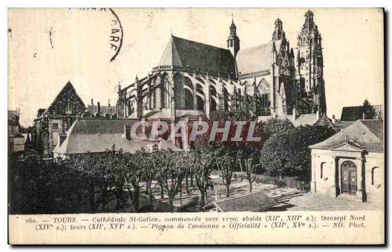 Postcard Old Tours Cathedrale Saint Gatien