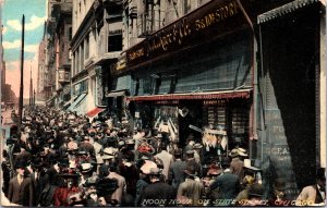 USA Noon Hour On State Street Chicago Illinois Vintage Postcard 09.96