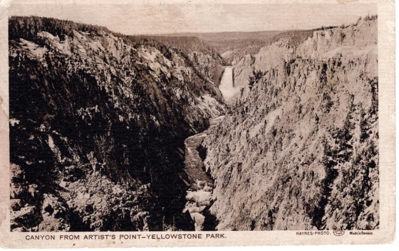 Canyon from Artist's Point Yellowstone National Park, 1907