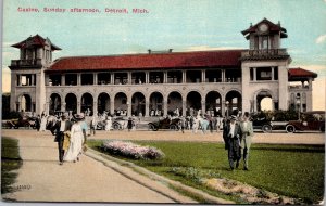 Detroit MI Casino Sunday Afternoon Postcard unused 1900s/10s