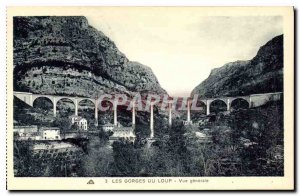 Old Postcard The Gorges du Loup general view