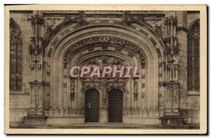 Old Postcard Brou Church Bourg Portal