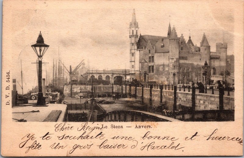 Belgium Anvers Le Steen Antwerp Postcard 04.35