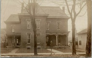 RPPC Utica Licking Ohio N Main St Victorian Home Sperry House 1911 Postcard V4