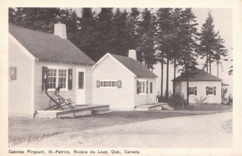 Postcard Cabines Pingouin St Patrice Riviere du Loup Quebec Canada