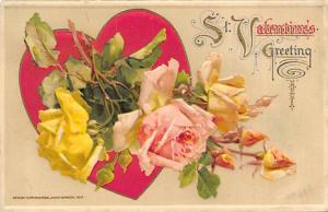 John Winsch Publisher Valentines Day Unused light marking on card