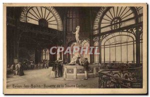 Old Postcard Evian Les Bains Buvette Cachat From The Source
