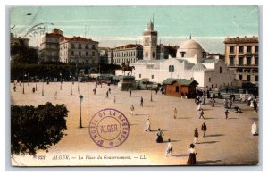 Alger La Place Du Governement Algeria DB Postcard N22