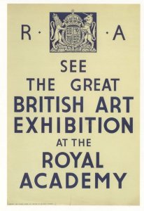 1934 Great British Art Exhibition London Poster Advertising Postcard