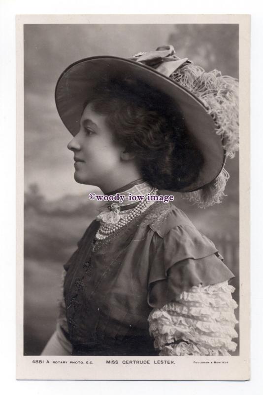 b5526 - Stage Actress - Gertrude Lester No.4881 A - postcard