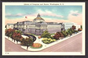 Library of Congress and Annex Washington DC Postcard 5819