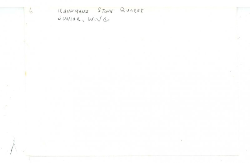 WV - Junior. Kaufman Stone Quarry (PHOTO, not a PC)