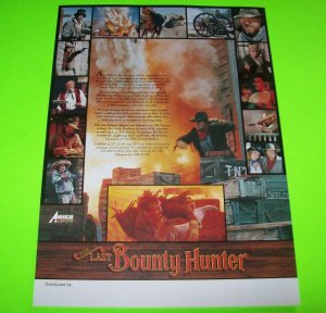 Last Bounty Hunter Arcade Game FLYER Original Video Game Western Cowboy Art 1994 