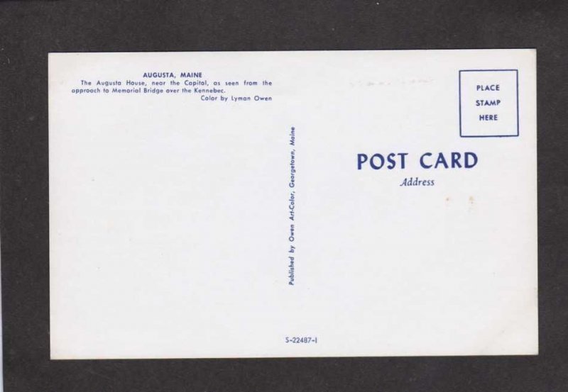 ME The Augusta House Hotel Capitol Augusta Maine Postcard