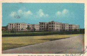 Vintage Postcard 1920's Men's Quarters RCAF Station Belleville Ontario Canada