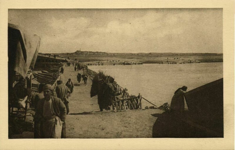 iraq, MOSUL MOSSOUL, Pontoon Bridge, Nineveh Plains (1920s) Mission Postcard (4)