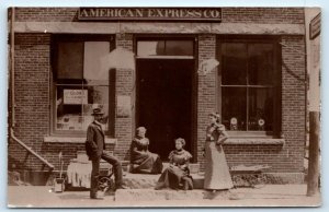 RPPC DAMARISCOTTA, ME Maine c1950s Repro AMERICAN EXPRESS OFFICE c1910s Postcard