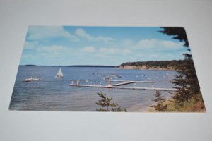 Waterfront at Father Foley Camp Pine River Minnesota Postcard 78926 L. L. Cook