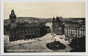 Czech Republic Prague, Praha Staromestske Namesti s Radnici Postcard C183