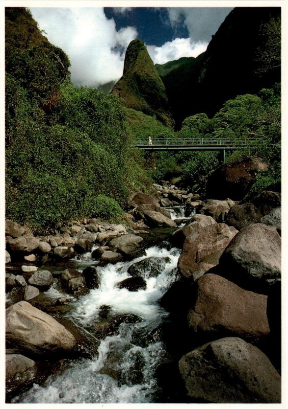 Iao Needle, Hawaii, Maui, Iao Valley State Park, ancient Hawaiians, Postcard