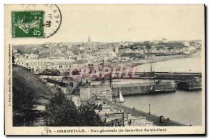 Postcard Old Granville Vue Generale From Saint Paul