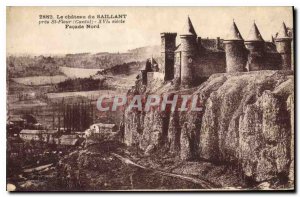 Old Postcard The Chateau du Pres Saillans St Flour Cantal XVI century North F...