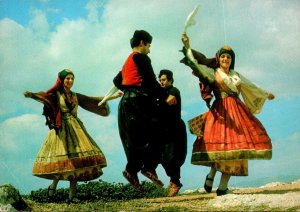 Greece Skyros Locals Dancing Ballos