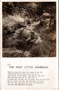 VINTAGE POSTCARD THE DEAR LITTLE SHAMROCK MINI-REAL PHOTO BAMFORTH c. 1901-7