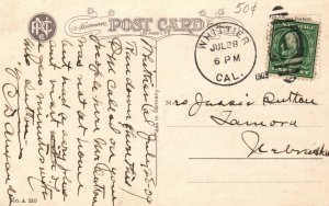 Whittier California CA Park Vintage Postcard