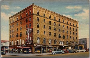 Raton, New Mexico Postcard HOTEL YUCCA Street View / Curteich Linen 1949 Cancel 