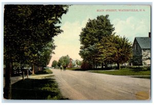 1909 Main Street Waterville Nova Scotia Canada Antique Posted Postcard