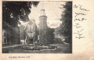 Vintage Postcard 1907 City Hall Building Dunkirk New York County Office Bldg. NY