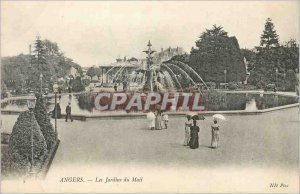 Old Postcard Angers Les Jardins du Mail