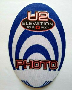 U2 Backstage Pass Original Pop Rock Music Elevation Concert Tour 2001 Blue