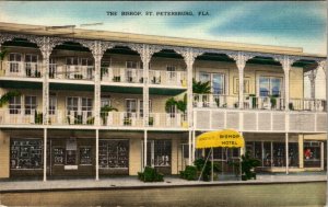 Vintage Bishop Hotel & Apartments St. Petersburg Fl Postcard - A13 