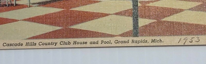 Postal Cascada Hills Country Club House 1953 Grand Rapids Michigan 24 piscina
							
							mostrar tÃ­tulo original