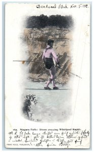 1902 Tightrope Walk Daredevil Deadwood South Dakota SD RPO Antique Postcard