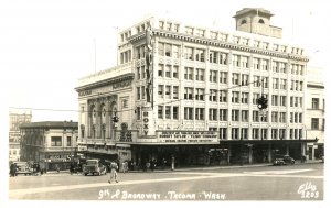 RPPC View of 9th & Broadway in Tacoma, WA. Postcard      aa6