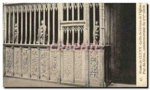 Old Postcard Musee Cluny fence grid of the church of Augerolles