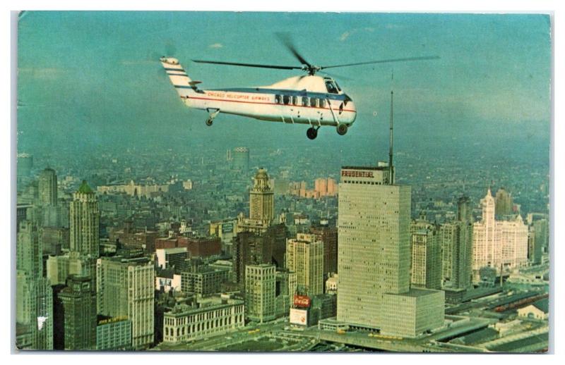 1960s Chicago Helicopter Airways, Sikorsky S-58C Postcard