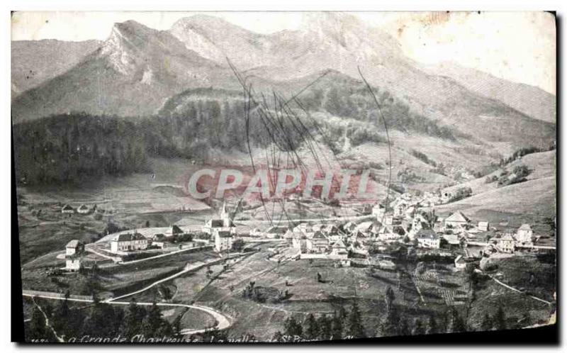 Old Postcard La Grande Chartreuse Valley St Pierre de Chartreuse and Grand Som