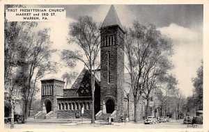 First Presbyterian Church real photo - Warren, Pennsylvania PA  