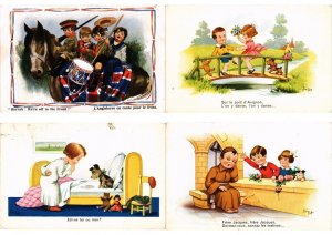 CHILDREN GREETINGS Mostly ARTIST SIGNED 100 Vintage Postcards (PART 18.) (L6155)