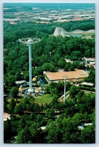 Atlanta Georgia Postcard Six Flags Crowd Pleaser Parachute Ride c1960's Vintage