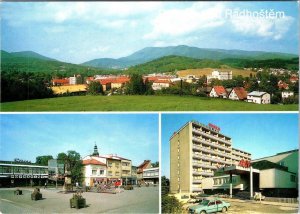 Roznov pod Radhostem, Czech Republic  HOTEL TESLA~RED ARMY SQUARE  4X6 Postcard