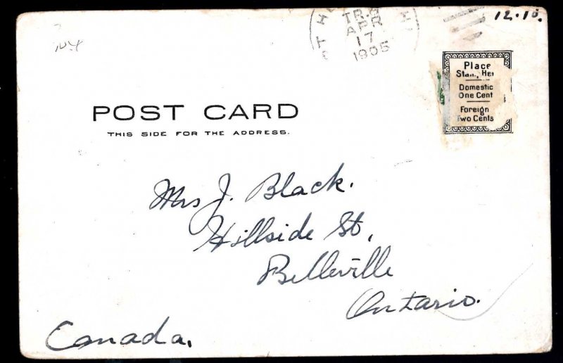 New York NIAGARA FALLS Horse Shoe Falls from Below pm1905 ~ Und/B