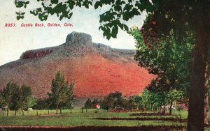 Vintage Postcard 1911 Castle Rock Golden Rocky Mountains National Park Colorado
