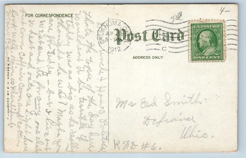Postcard OK Oklahoma City First Presbyterian Church 1912 N8
