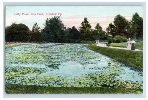 C1910 Lilly Pond City Park Reading Pa Postcard F35E