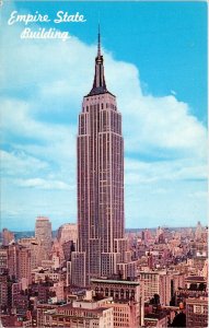 Empire State Building New York City NYC NY Tallest Structure Postcard VTG UNP 